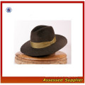 XJ0412/ Fedora hat with wide band / wool felt fedora hat